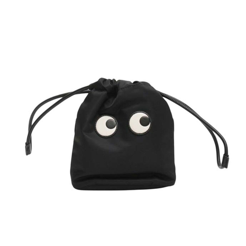 樂天商城 - アニヤハインドマーチ ANYA HINDMARCH Eyes ドローストリング・ポーチ 193566 ユニセックス Black(ブラック)
