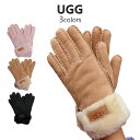 アグ UGG 手袋 グローブ 手ぶくろ 本革 羊革 柔らかい シープスキン ファー レディース ugg もこもこ 裏ファー ムートン 暖かい 防寒 黒 茶 ベー...