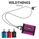 ワイルドシングス WILD THINGS 三つ折り財布 WT-380-3807 メンズ レディース ネックウォレット 財布 ストラップ付 DELFY デルフィー 防水 軽量 コンパクト ワイルド シングス かばん 男女兼用 人気 ブラック パープル レッド ターコイズ