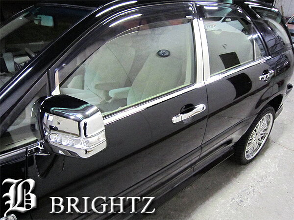 【 BRIGHTZ ハリアー 10系 超鏡面メッキピラーパネルカバー 8PC バイザー有用 】 【 PIL−SIL−282 】