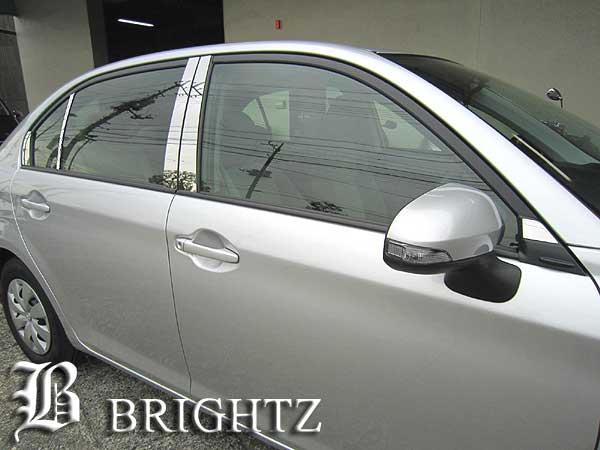 【 BRIGHTZ カローラ アクシオ NZE161 NRE160 NZE164 超鏡面メッキピラーパネルカバー 12PC バイザー無..