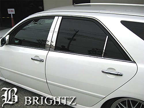 【 BRIGHTZ マークIIブリット 110 115 超鏡面ステンレスメッキピラーパネル バイザー無用 6PC 】 【 PIL−SIL−340 】