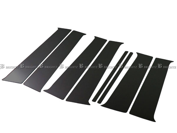 【 BRIGHTZ デックス M401F M411F 超鏡面ステンレスブラックメッキピラーパネル バイザー無用 8PC 】 【 PIL−BLA−007 】
