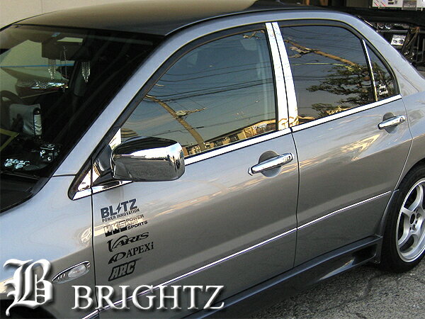 【 BRIGHTZ ランサーエボリューション 7 8 9 CT9A 超鏡面メッキピラーパネルカバー 10PC バイザー無用 】 【 PIL−SIL−374 】