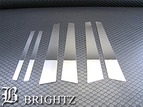 【 BRIGHTZ BMW 5シリーズ E60 超鏡面ステンレスメッキピラーパネル バイザー無用 6PC 】 【 PIL－SIL－009 】