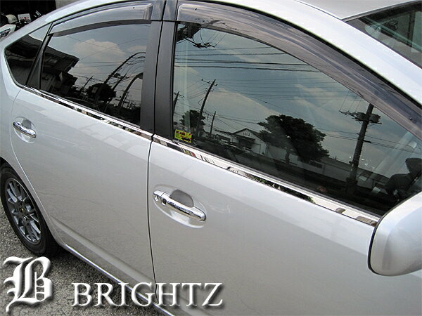 【 BRIGHTZ プリウス NHW 20系 超鏡面クロームメッキステンレスウィンドウモール 4PC 】 【 WIN−SIL−104 】