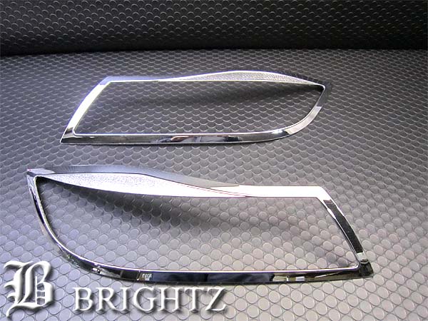 【 BRIGHTZ BMW E90 E91 320i 325i 335i 3シリーズ セダン ワゴン メッキヘッドライトリング 】 【 HEAD－006 】