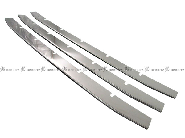 【 BRIGHTZ NV350キャラバンバン E26 前期 標準幅 超鏡面ステンレスメッキフロントバンパーモール 3PC ..