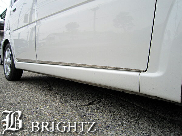 【 BRIGHTZ ムーヴ L150/160系 超鏡面ステンレスメッキサイドドアモール 4PC 】 【 SID−MOL−066 】 ムーブ