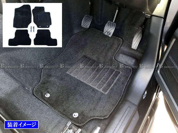 【 BRIGHTZ ジムニーシエラ JB74W フロアマット 4PC 止め具付き 】 【 FLOOR－MAT－033 】 ジムニー シエラ JB74 JB B74 74