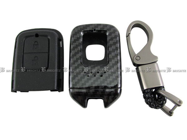 【 BRIGHTZ CR－V RT5 RT6 RW1 RW2 カーボン調スマートキーケース 黒 】 【 KEY－CASE－027 】 RT RW T5 T6 W5 W6 5 6 Hondaスマートキー CRV