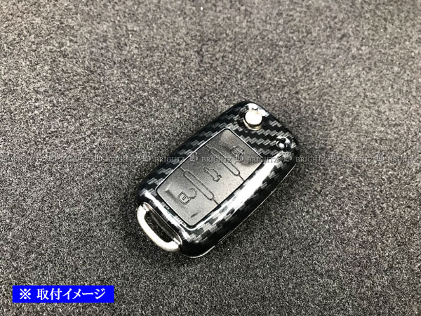 【 BRIGHTZ シロッコ 13C カーボン調スマートキーケース 黒 】 【 KEY－CASE－010 】 13CAV 13CAW 13CCZ 13CDL 13CTH 13 3C CAV CAW CCZ CDL AV AW CZ DL フォルクスワーゲン VW 2