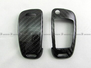 【 BRIGHTZ アウディ RS4 B7 8E リアルカーボンスマートキーケース 黒 】 【 KEY−CASE−065 】 8EBNSF アウデイ アウディー アウデイー