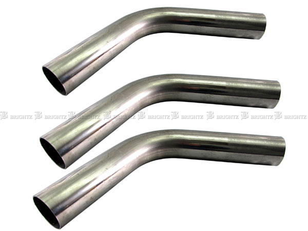 【 BRIGHTZ 60.5Φ 60度 ステンレス 曲げパイプ 1.2mm厚 3PC 】 【 CUR−PIPE−003−3PC 】 60.5パイ 60.5φ..