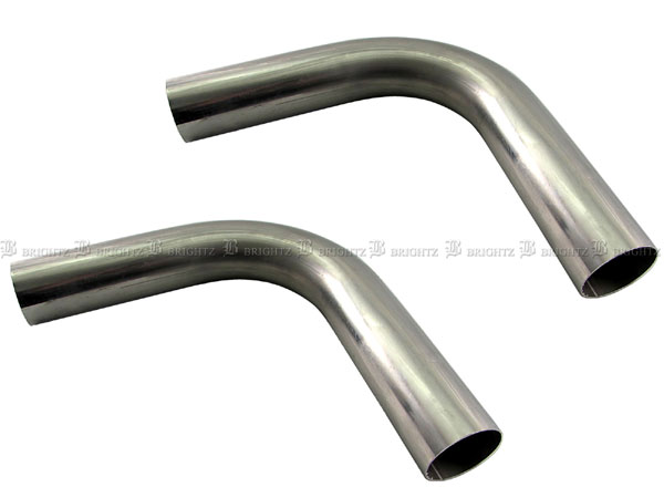 【 BRIGHTZ 51Φ 90度 ステンレス 曲げパイプ 1.2mm厚 2PC 】 【 CUR−PIPE−024−2PC 】 51パイ 51φ 90°