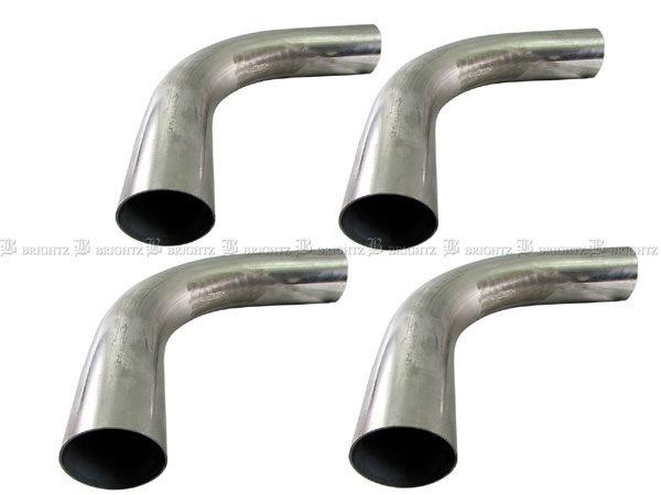 【 BRIGHTZ 60Φ 90度 ステンレス 曲げパイプ 1.2mm厚 4PC 】 【 CUR−PIPE−005−4PC 】 60パイ 60φ 90°