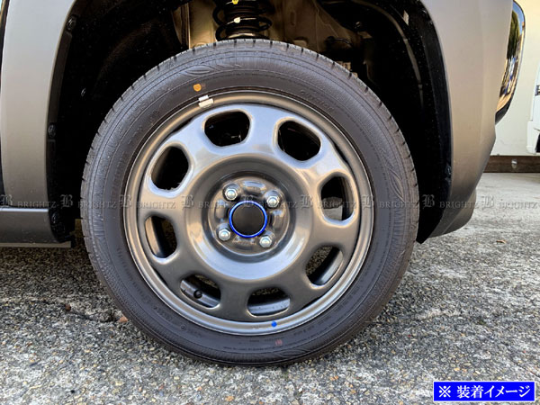 【 BRIGHTZ スーパー キャリイ DA16T ステンレスセンターホイールキャップリング 4PC 青 】 【 SID－ETC－SMA－010 】 DA16 DA A16 16 キャリトラック キャリィトラック キャリートラック キャリィートラック