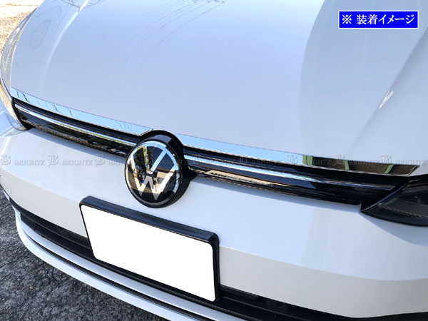 【 BRIGHTZ ゴルフR CDDNFF 超鏡面ステンレスメッキボンネットモール 2PC 】 【 BON－COV－071 】 CDD フォルクスワーゲン VW ゴルフ R