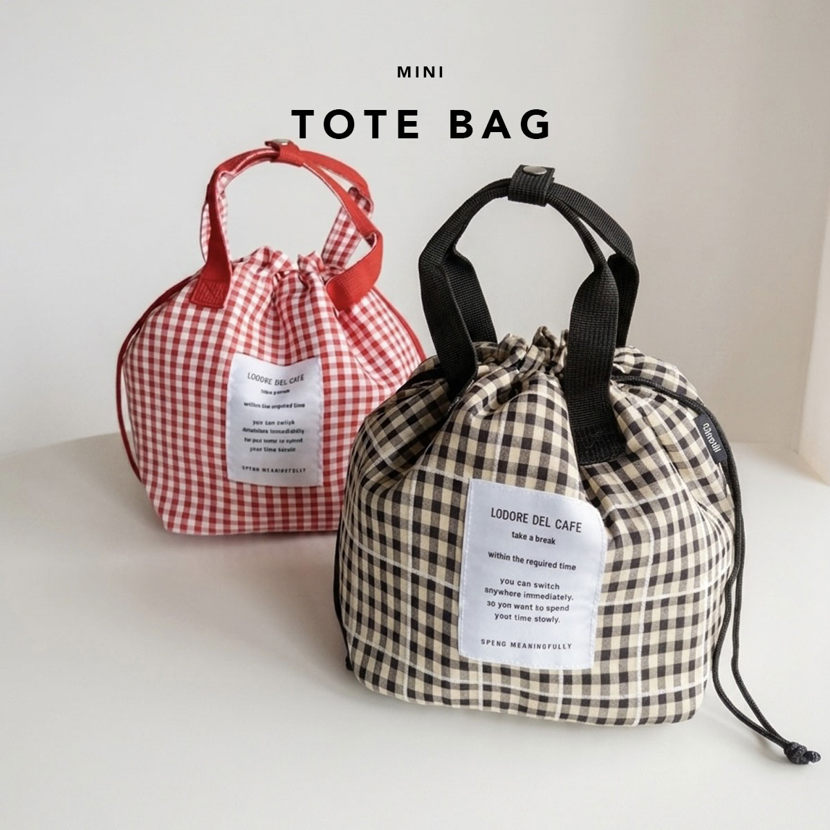 専用★new★ハンドメイド✳︎ 巾着　トライアングル✖️チェック　北欧柄　モノトーン 楽天市場】巾着バッグ（柄チェック）（バッグ｜バッグ・小物・ブランド