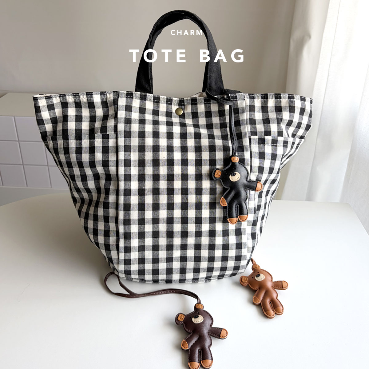 クマ刺繍付きチェック柄マザーズバッグ 楽天市場】マザーズバッグ ショルダー（柄チェック）の通販