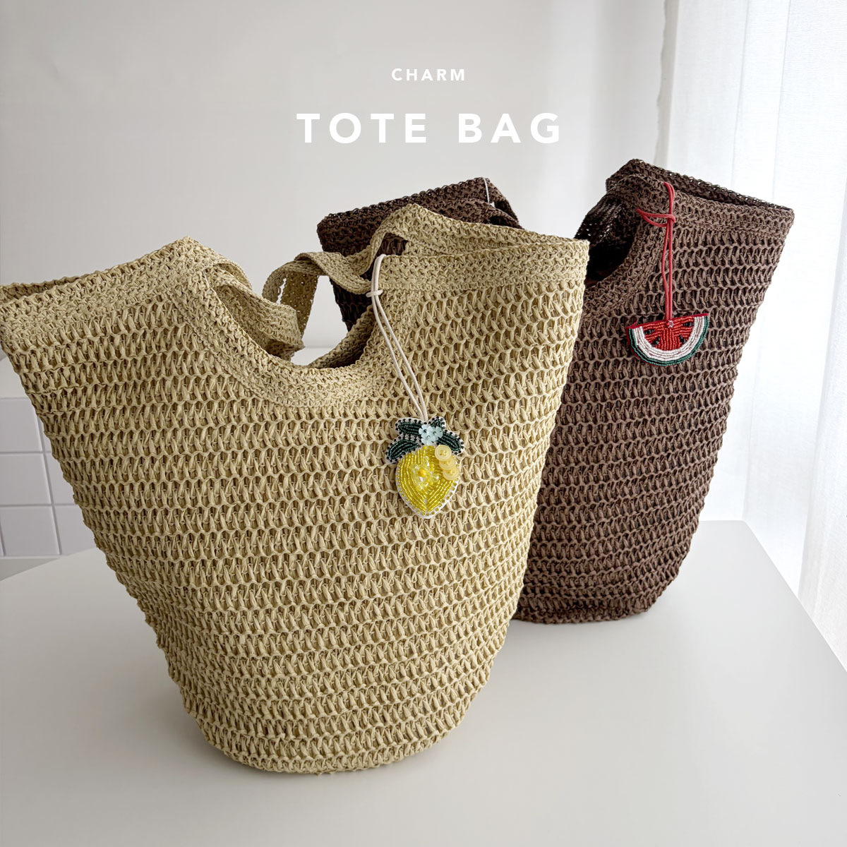 ★ハンドメイド★手染めタッセルチャーム★モンステラ&かごバッグෆ˚* 楽天市場】タッセル チャーム（かごバッグ｜レディースバッグ