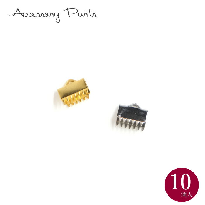 Rakuten - ［PA301］ 四角ワニ口　ステンレス　10.5mm　S　10個入　[TE]　素材　材料　ハンドメイド　パーツ　部品　イヤリング　ピアス　ネックレス