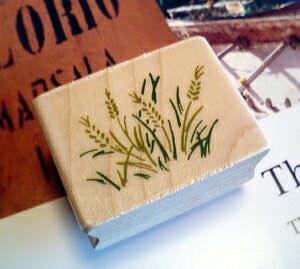 【海外スタンプ】:::〜Prairie Grass〜::: 草原に吹く風…☆ウッドラバースタンプカード・アルバム作りやスクラップブッキングに♪