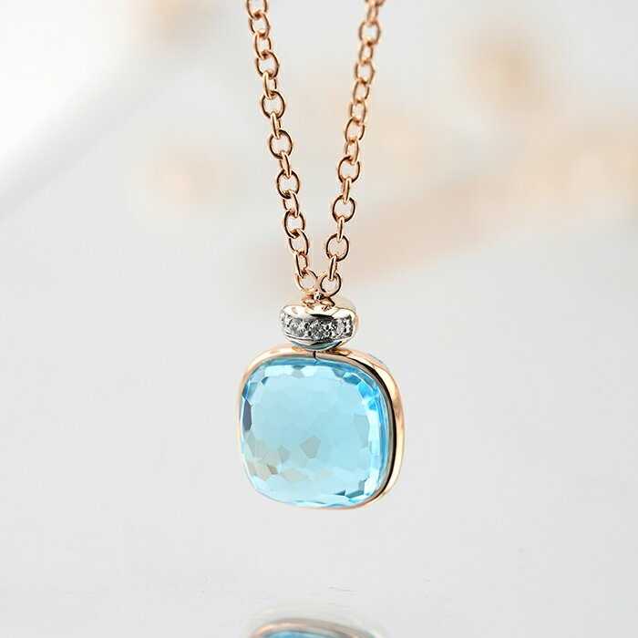 ポメラート ネックレス ローズゴールド ホワイトゴールド スカイブルートパーズ ダイヤモンド PCC2022_O6WHR_DB0OY 新品ネックレス ブランドジュエリー 送料無料のサムネイル