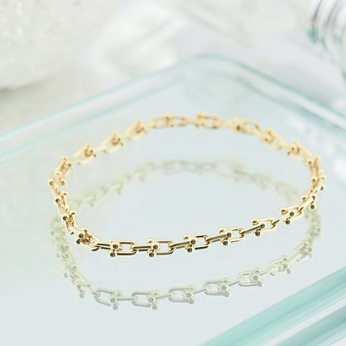 ティファニー ハードウェア マイクロ リンク ブレスレット イエローゴールド スモールサイズ 60423423 TIFFANY & Co. 新品ブレスレット・バングル ブランドジュエリー 送料無料のサムネイル