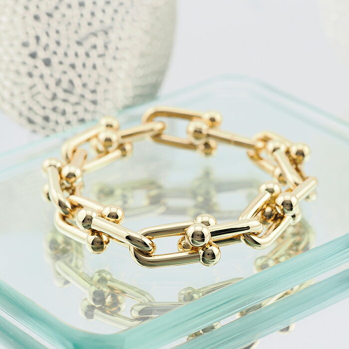 ティファニー ハードウェア ラージリンク ブレスレット イエローゴール...(4)