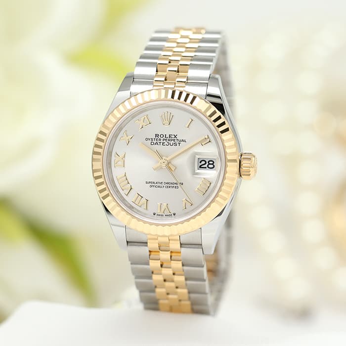 ロレックス デイトジャスト28 279173 シルバー ローマン ROLEX 新品レディース 腕時計 送料無料のサムネイル