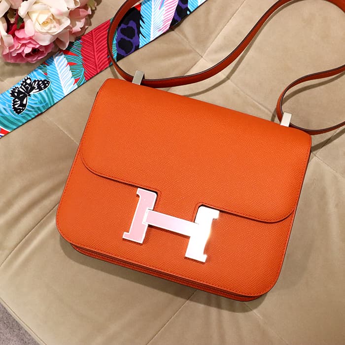 コンスタンス3 24 エプソン テールバテュー×ローズコンフェッティ シルバー金具 HERMES 新品レディース 腕時計 送料無料のサムネイル