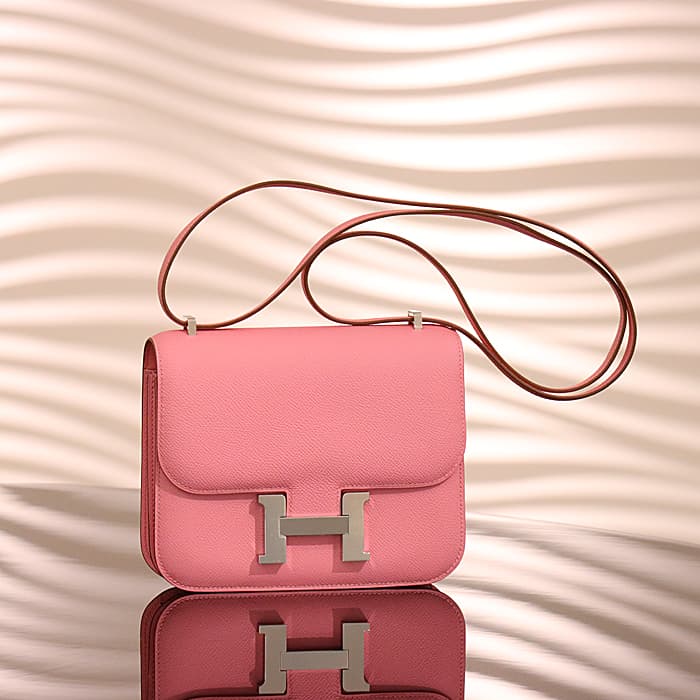 コンスタンス3　ミニ　エプソン　ローズコンフェッティ シルバー金具 HERMES 新品レディース 腕時計 送料無料のサムネイル