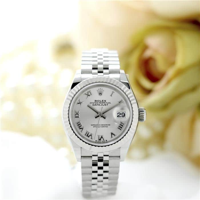 ロレックス デイトジャスト 28 279174 シルバーローマ ジュビリーブレス ROLEX 新品レディース 腕時計 送料無料のサムネイル