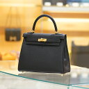 エルメス ケリー25 内縫い トゴ ブラック ゴールド金具 HERME...(4)