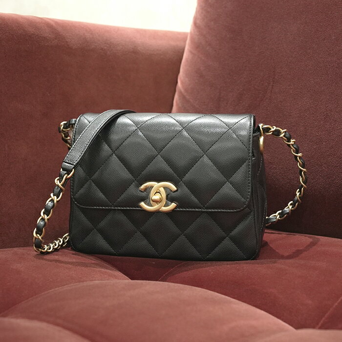 シャネル ミニ フラップ バッグ ブラック キャビアスキン ゴールド金具 AS4907 B17672 94305 CHANEL 新品ショルダーバッグ ブランドバッグ 送料無料