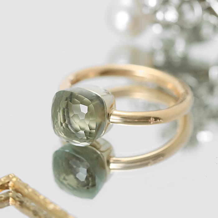 ポメラート リング プチ プラシオライト ローズゴールド/ホワイトゴールド PAB4030_O6000_000PA 52 新品リング ブランドジュエリー 送料無料のサムネイル