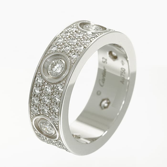 カルティエ 指輪 カルティエ ラブリング ホワイトゴールド パヴェダイヤモンド N4210452 CARTIER 新品リング ブランドジュエリー 送料無料