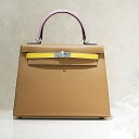 ケリー エルメス ケリー25 エプソン トリコロール チャイ/モーブシルベストル /ライム　シルバー金具 HERMES 新品レディース ブランドバッグ 送料無料