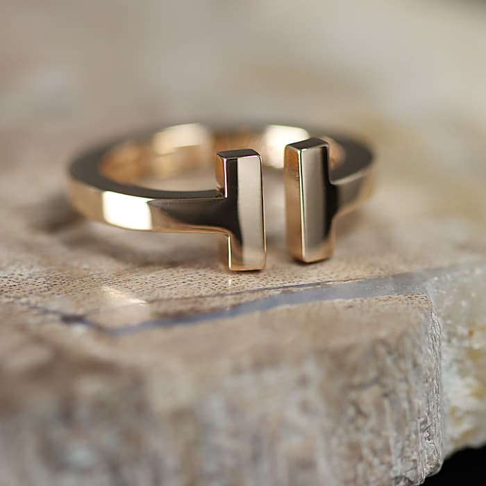 Rakuten - ティファニー ティファニーT スクエアリング 18K ローズゴールド 9号 TIFFANY & Co. TIFFANY & Co. 新品リング ブランドジュエリー 送料無料