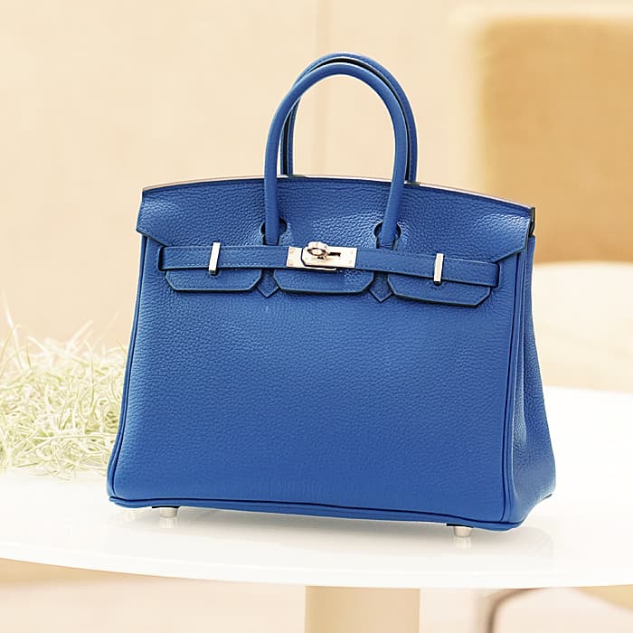 エルメス バーキン25 トゴ ブルーフランス シルバー金具 HERMES 新品レディース ブランドバッグ 送料無料のサムネイル