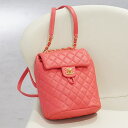 シャネル ハンドバッグ シャネル バックパック ラムスキン ピンク ゴールド金具 A69964 B00250 N0412 CHANEL CHANEL 新品レディース ブランドバッグ 送料無料