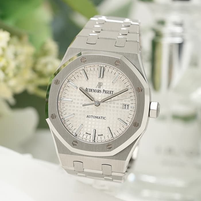 オーデマピゲ ロイヤルオーク 37mm 15450ST.OO.1256ST.01 シルバー AUDEMARS PIGUET 中古レディース 腕時計 送料無料