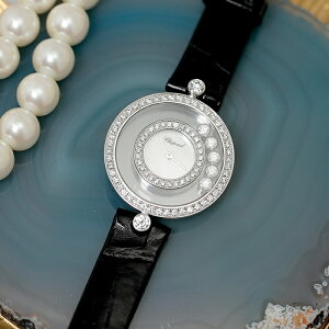 ショパール ハッピーダイヤモンド 20/3957（4097/1）ホワイトゴールド CHOPARD 中古レディース 腕時計 送料無料
