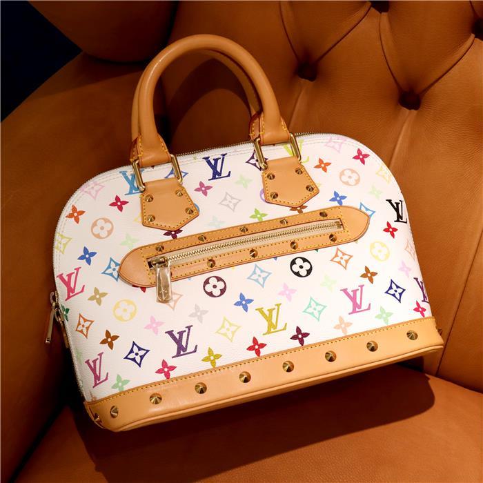 ルイヴィトン アルマ マルチカラー ホワイト M92647 LOUIS VUITTON 中古ハンドバッグ 腕時計 送料無料