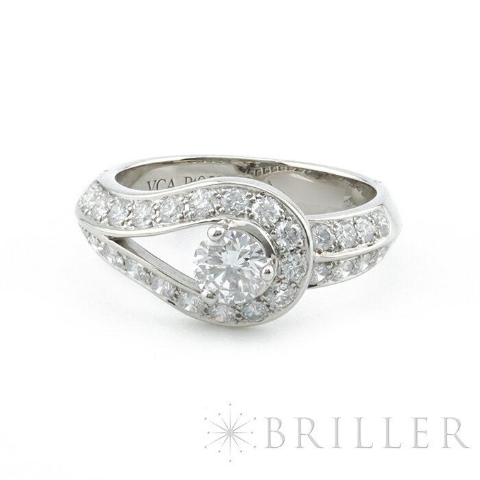 ヴァンクリーフ＆アーペル クチュール ソリティア リング プラチナ ダイヤモンド VCARD36148 8号 Van Cleef & Arpels 中古リング ブランドジュエリー 送料無料