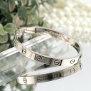 ラブブレスレット ホワイトゴールド B6067616 CARTIER 中古ブレスレット・バングル ブランドジュエリー 送料無料 16号