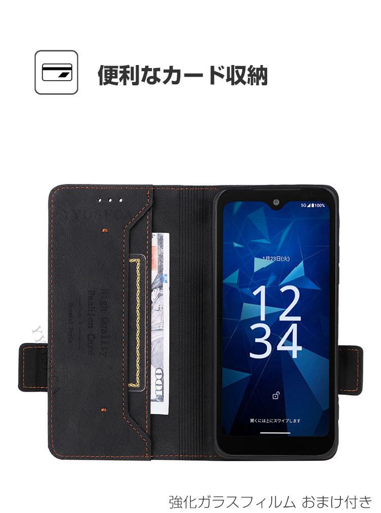 OPPO Reno16 5G ケース 耐衝撃 カバー オッポ リノ14 5g カバー 手帳型 財布型 汚れ防止 便利性の高い スタンド機能 実用 カード収納 ストラップホール付き 人気 おすすめ ブック型 oppo reno16 5g 手帳型カバー CASE 強化ガラスフィルム おまけ付き brilliantfuture-10004588 みらい雑貨屋 サンプル画像3