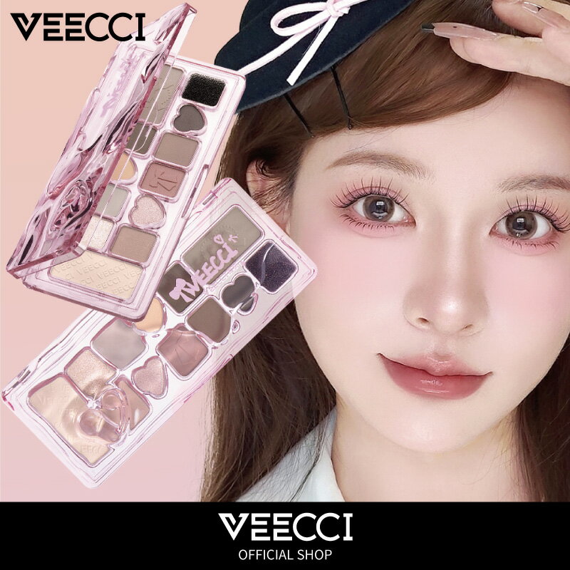 【公式／送料無料／全3色】VEECCI(ヴィーチ)リボンファンタジー 11色アイシャドウパレット
