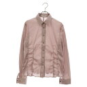 LANVIN SPORT(ランバン スポーツ) サイズ:38 ダーツ ギャザーデザイン スナップボタン 長袖シャツ ピンク I5B2032 レディース【中古】【...